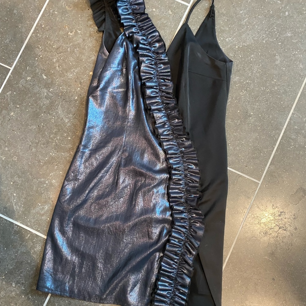NBD black and silver dress